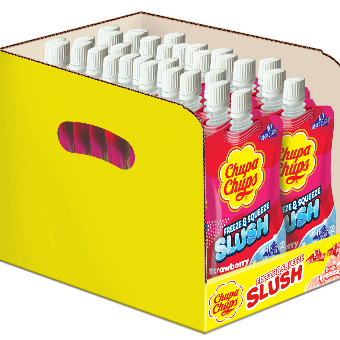 CHUPA CHUPS SLUSH POUCH STRAWBERRY (12X250ML)