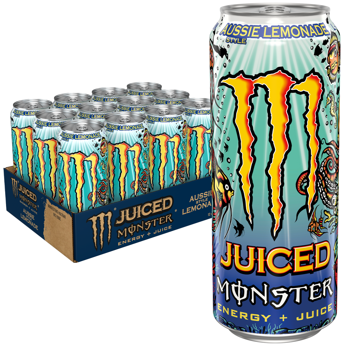 MONSTER JUICED AUSSIE LEMONADE (12x500ML)